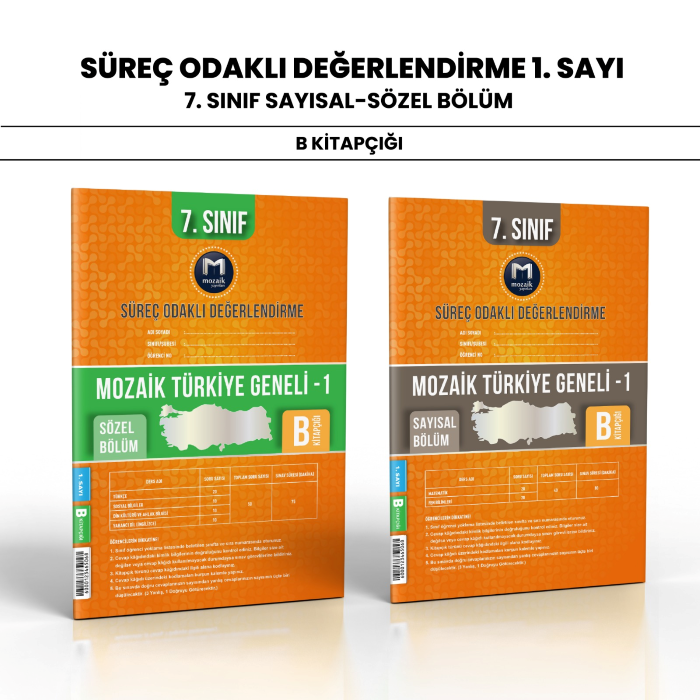 MOZAİK 07.SINIF TÜRKİYE GENELİ SAY/SÖZ 1-B -24-25